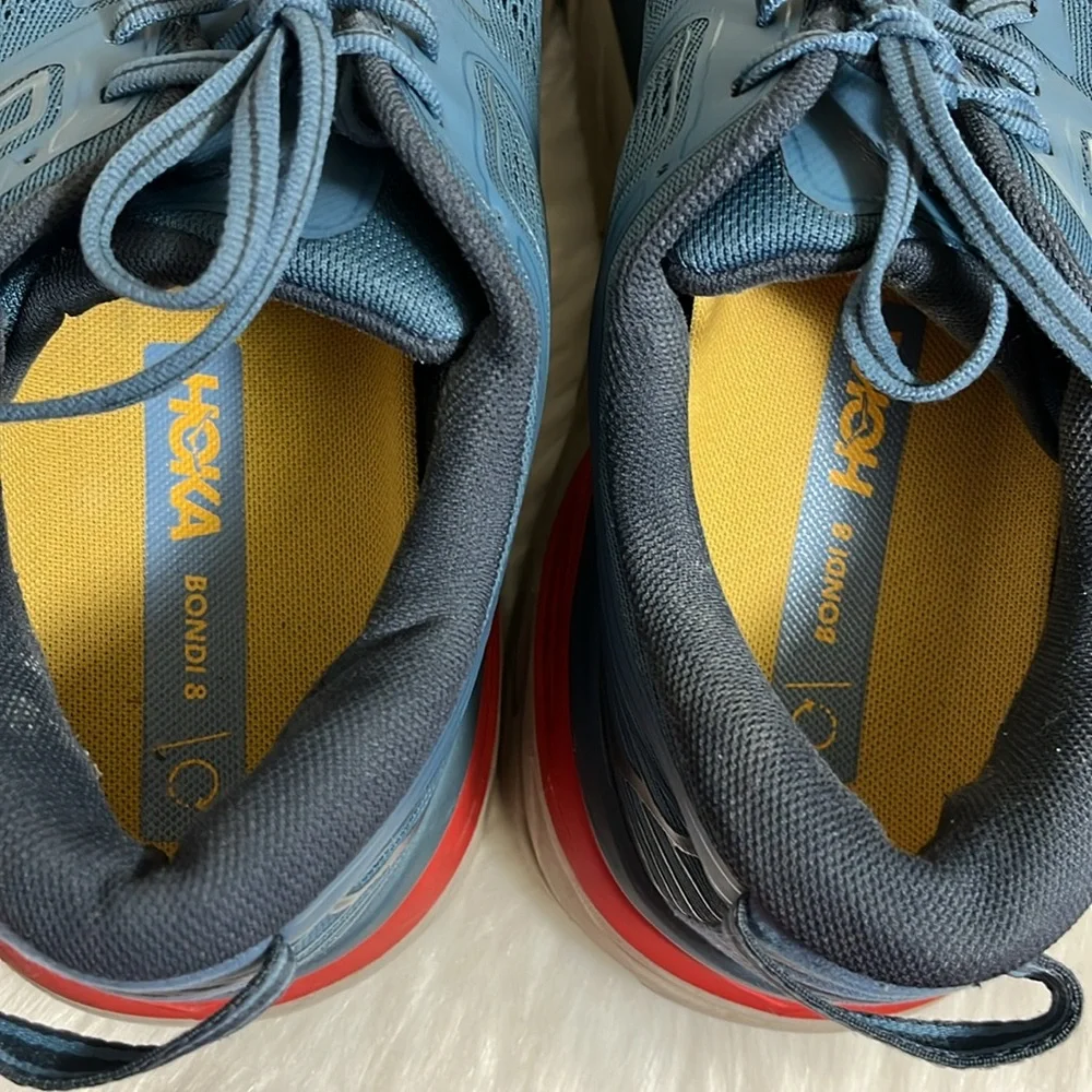 Hoka Men's Blue Bondi 8 Athletic Shoes